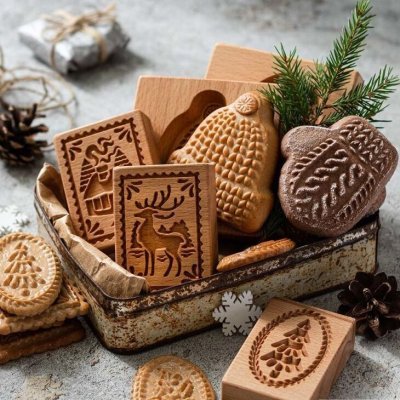 画像2: ニット帽*wood gingerbread cookie mold