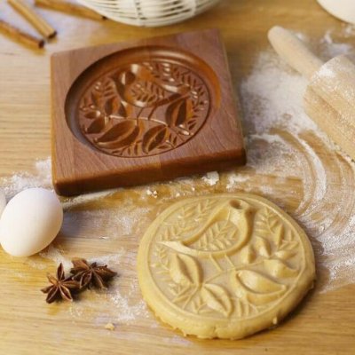 画像1: 小鳥/Round*wood gingerbread cookie mold