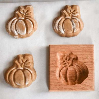 画像1: かぼちゃ/pumpkin*wood gingerbread cookie mold