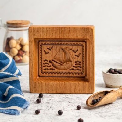 画像1: ヨット *wood gingerbread cookie mold