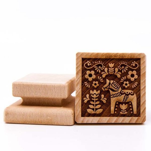 画像1: スウェーデン モチーフ＜その1＞*wood cookie stamp (1)