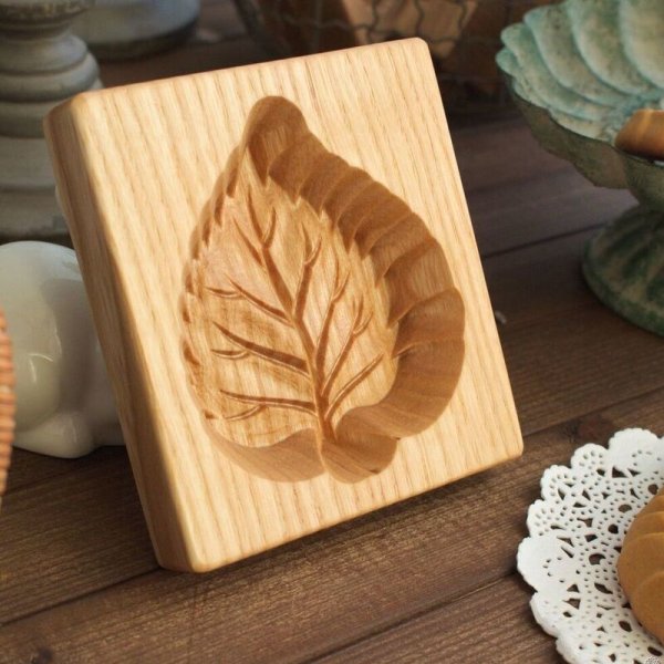 画像1: 【30％OFF/SALE】葉っぱ*wood cookie mold (1)