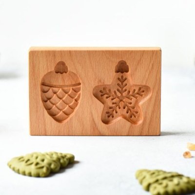 画像1: オーナメント*2種類＜その2＞ *wood gingerbread cookie mold