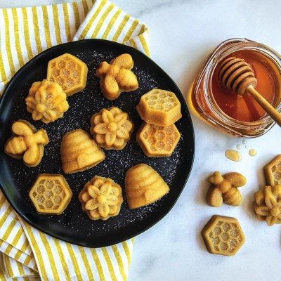 画像2: Bee Bitelets Pan/蜜蜂＆巣＆お花miniケーキ型