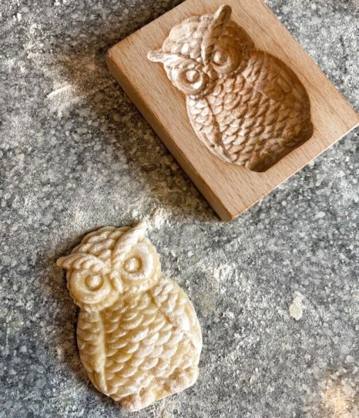 画像1: ふくろう/owl*wood gingerbread cookie mold (1)