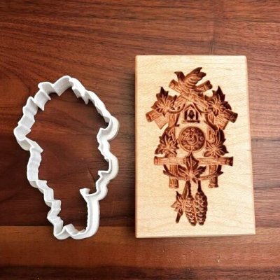 画像1: 鳩時計/Cuckoo clock＋カッター付き*wood cookie mold 【送料無料】