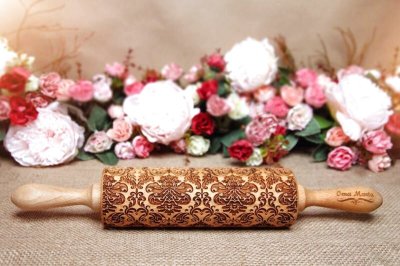 画像1: Damask Embossed＜ダマスク柄＞/Rolling Pin＜M＞