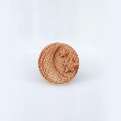 画像1: 月と星*wood mini cookie stamp