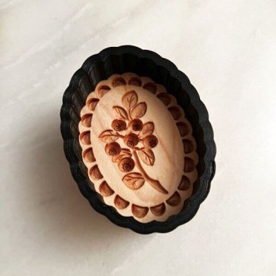 画像1: ブルーベリー/Blueberry＋カッター付き*wood cookie mold