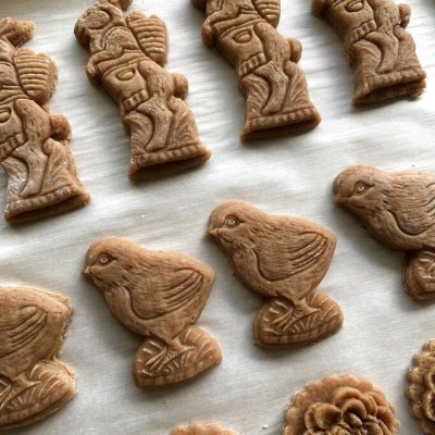 画像3: Vintage Standing Bunny/うさぎ＋カッター付き*wood cookie mold【送料無料】