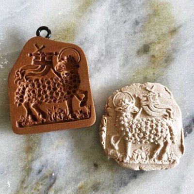 画像1: パスカルの子羊* Pascal Lamb circa 1700/cookie mould by anis-oaradies