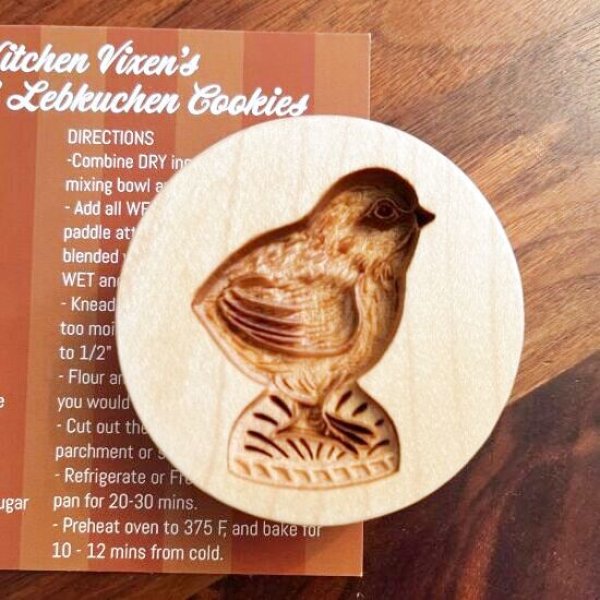 画像1: ひよこちゃん/Vintage Chick*wood cookie mold (1)