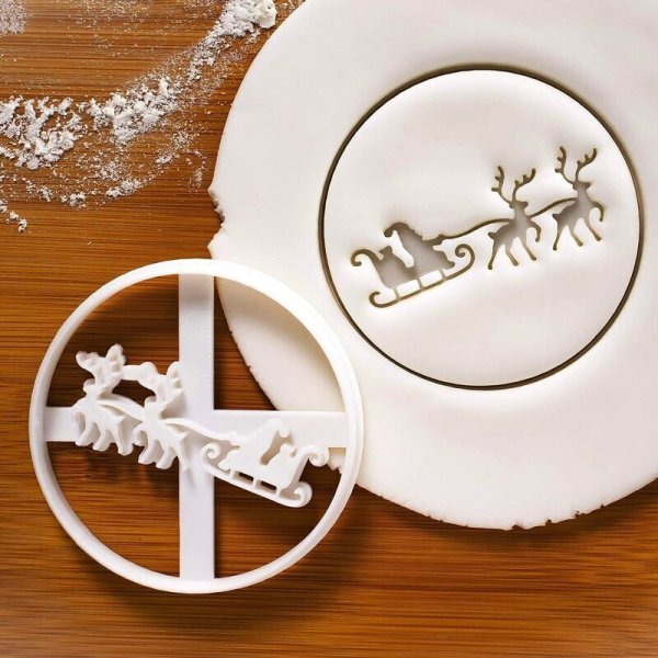 画像1: トナカイとサンタクロース /christmas*cookie cutter (1)