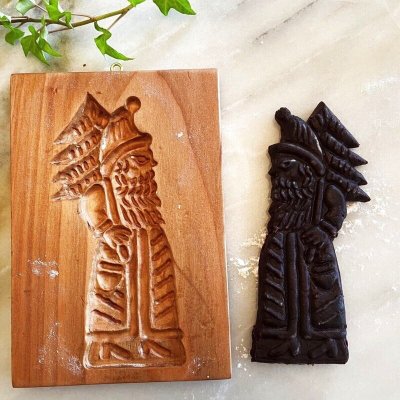 画像1: サンタクロースとツリー*スペキュロス型/cookie mold/菓子木型作家 komorebi.