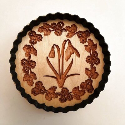 画像1: スノードロップ/Snow Drops＋カッター付き＜BIG＞*wood cookie mold 【送料無料】