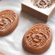 画像3: 花柄のGzhel egg*wood gingerbread cookie mold (3)