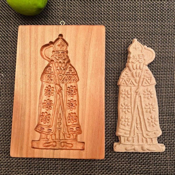 画像1: 【お問い合わせ商品】Saint Nicholas*スペキュロス型/cookie mold/菓子木型作家 komorebi. (1)