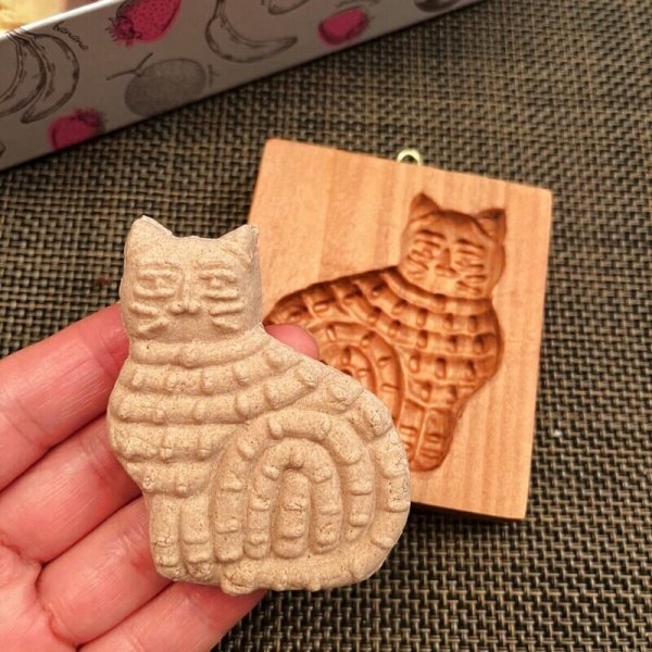 画像1: 【お問い合わせ商品】Tabby Cat / 縞模様の猫ちゃん*cookie mold/菓子木型作家 komorebi. (1)