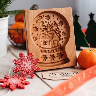 画像1: スノーボール*wood gingerbread cookie mold