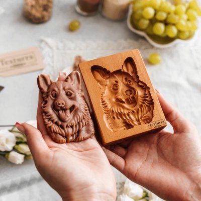 画像2: コーギー/welsh corgi*wood gingerbread cookie mold