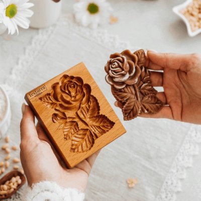 画像1: 薔薇/Rose*wood gingerbread cookie mold