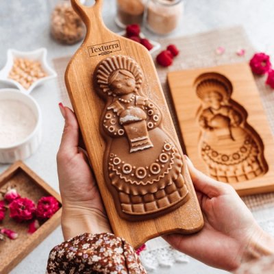 画像3: 婦人/Russian lady*wood gingerbread cookie mold