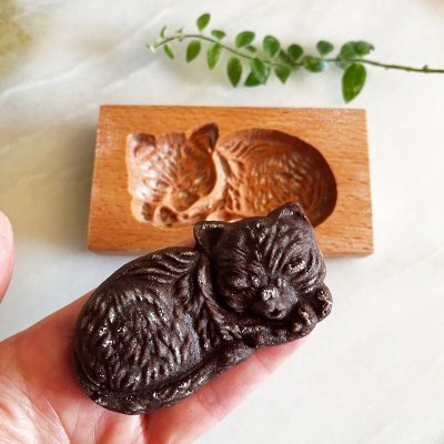 画像1: 猫/Cat*wood gingerbread cookie mold