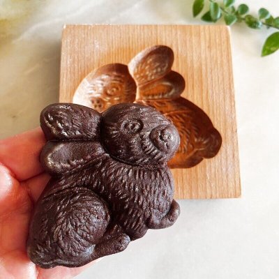 画像1: うさぎ*wood gingerbread cookie mold