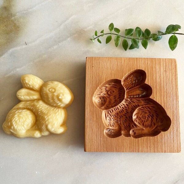 画像1: うさぎ*wood gingerbread cookie mold (1)