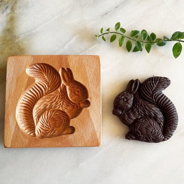 画像1: リス*wood gingerbread cookie mold (1)