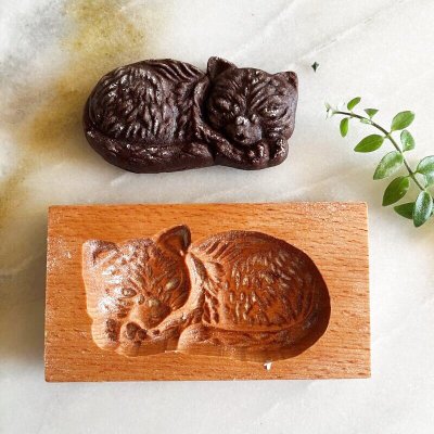 画像2: 猫/Cat*wood gingerbread cookie mold