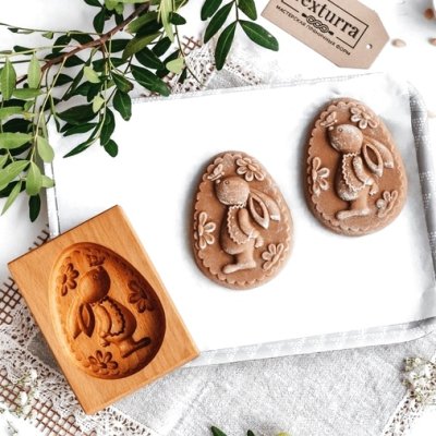 画像2: うさぎちゃん/Easter Egg*wood gingerbread cookie mold